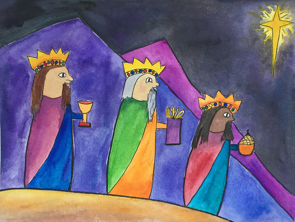 The Three Kings Watercolor Art Lesson Christian Art Lessons