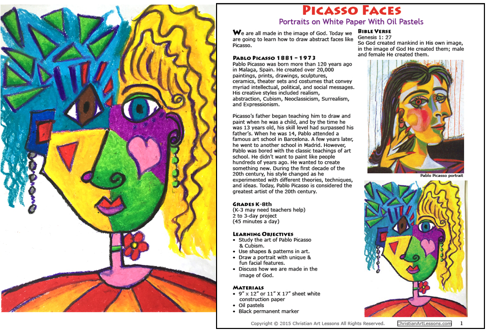 Picasso Portrait Art Lesson