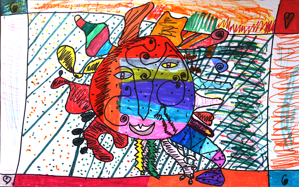 2nd Grade Student Art With Markers