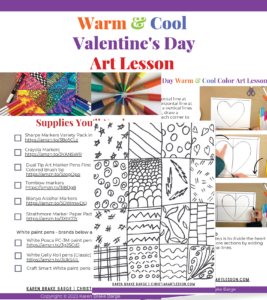 Valentine’s Day Warm & Cool Color Art Lesson - Image 3