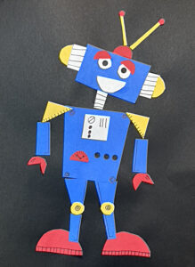 Build your own Robot with geometric shapes Christian Art Lessons and Karen Brake Barge